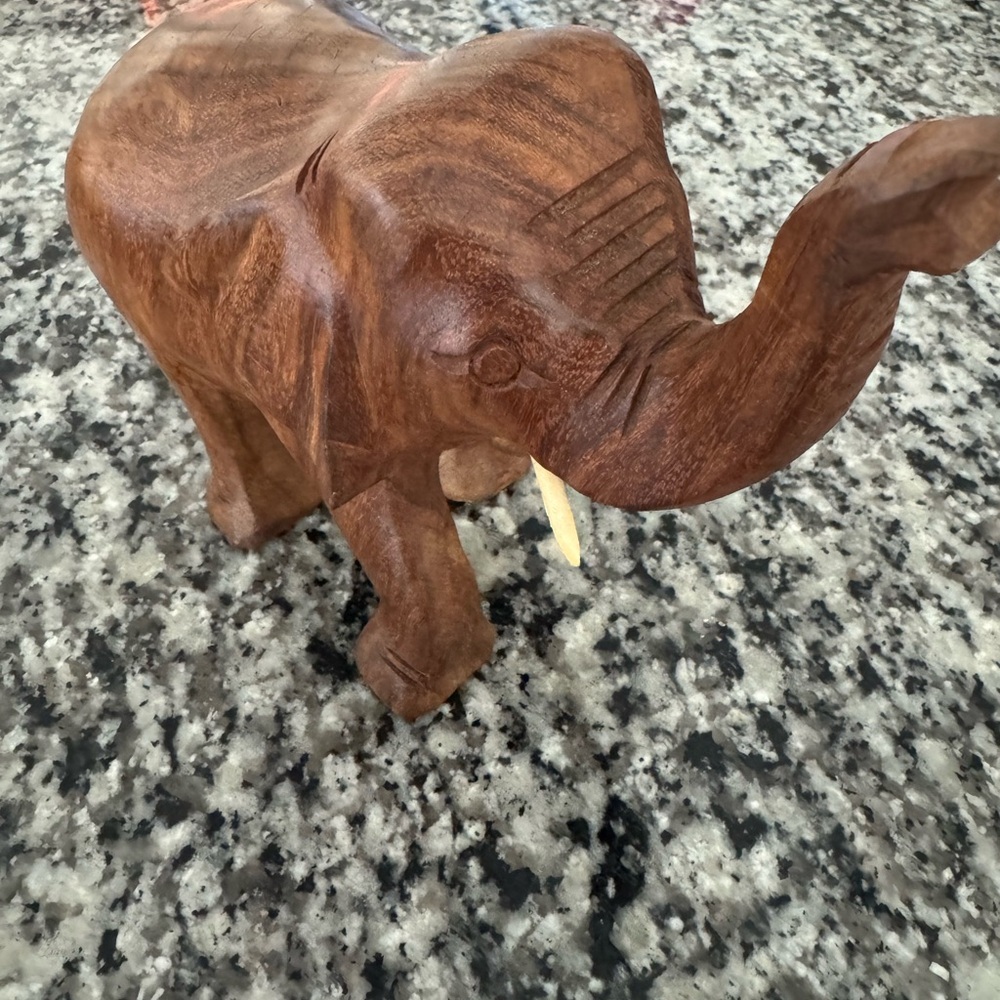 Vintage wooden elephant